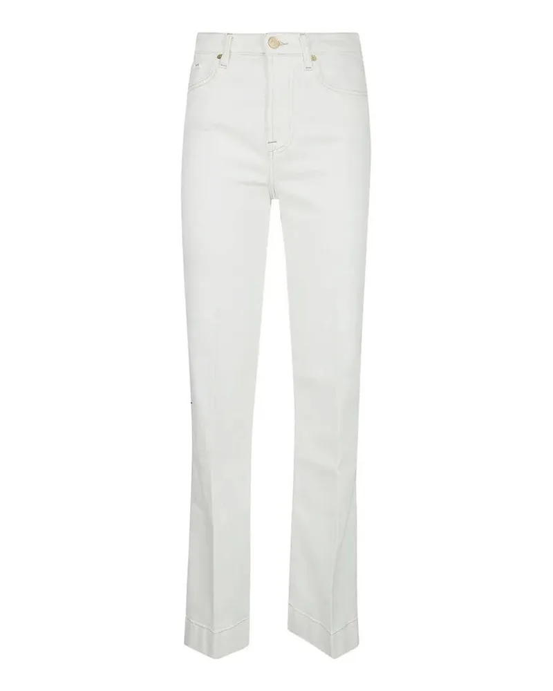 7 for all mankind Straight Leg Jeans - Weiß Weiß