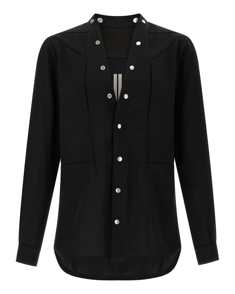 Rick Owens Hemd - Schwarz Schwarz
