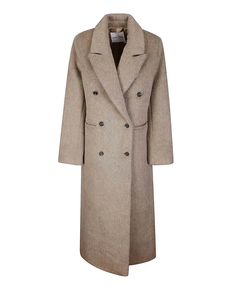 Samsøe & Samsøe Knielanger Mantel - Grau Grau