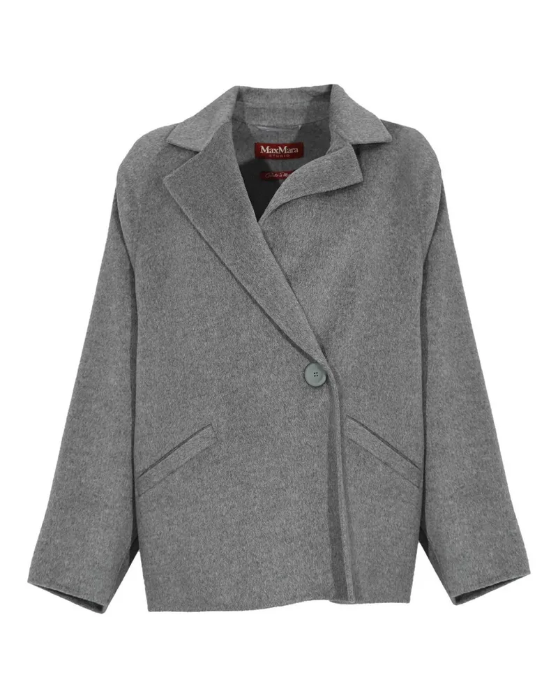 Max Mara Kurzer Mantel - Grau Grau