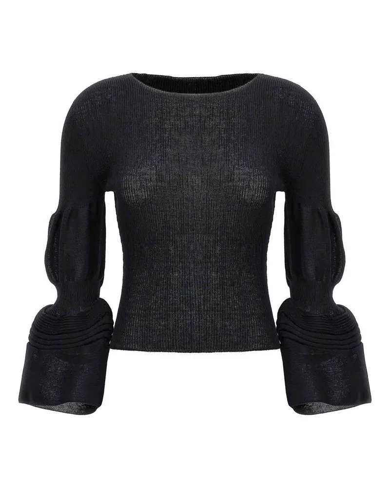 Issey Miyake Top - Schwarz Schwarz