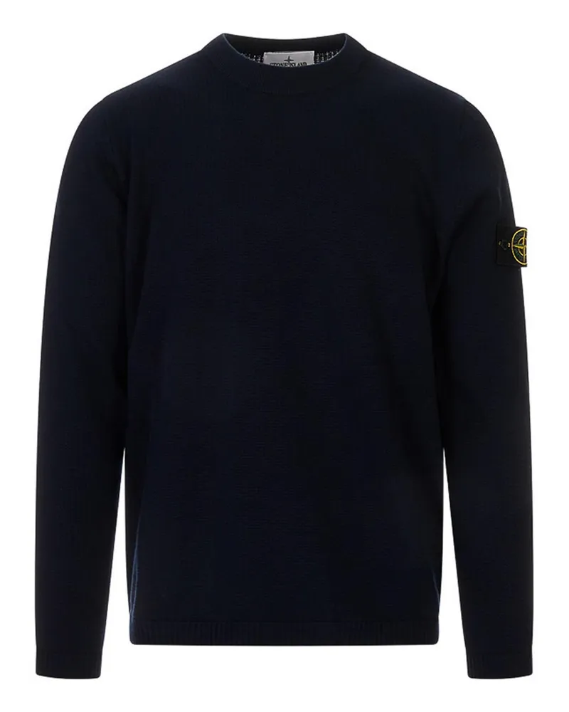 Stone Island Rundhalspullover - Blau Blau