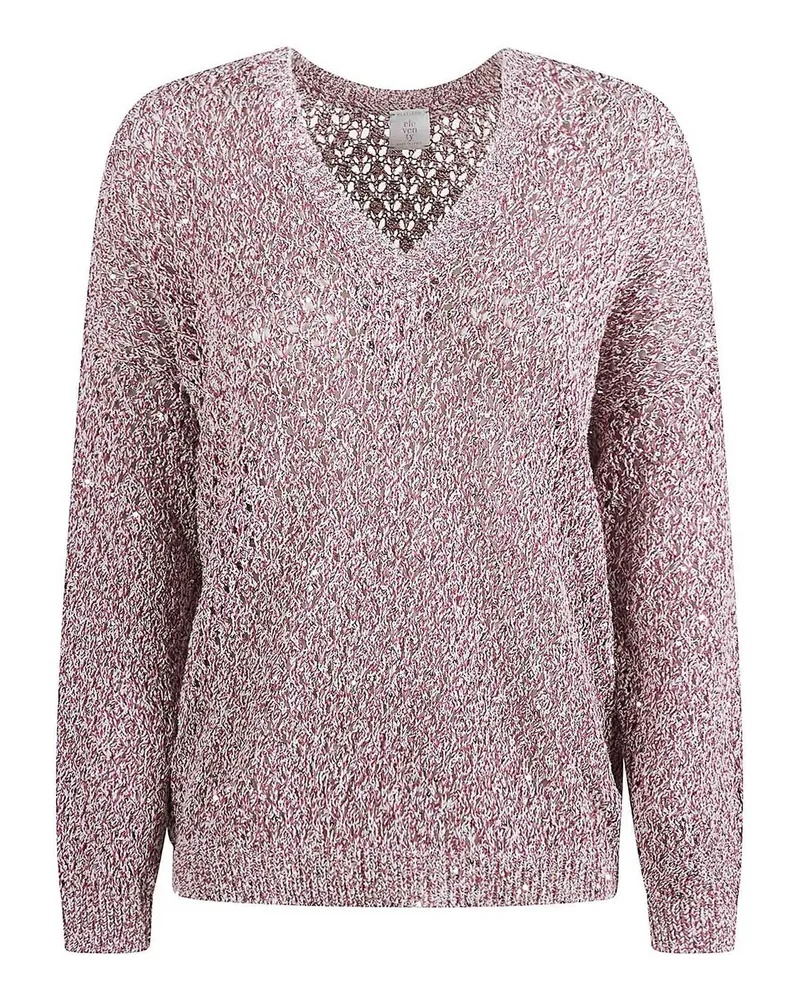 Eleventy U-Boot-Pullover - Nude Nude