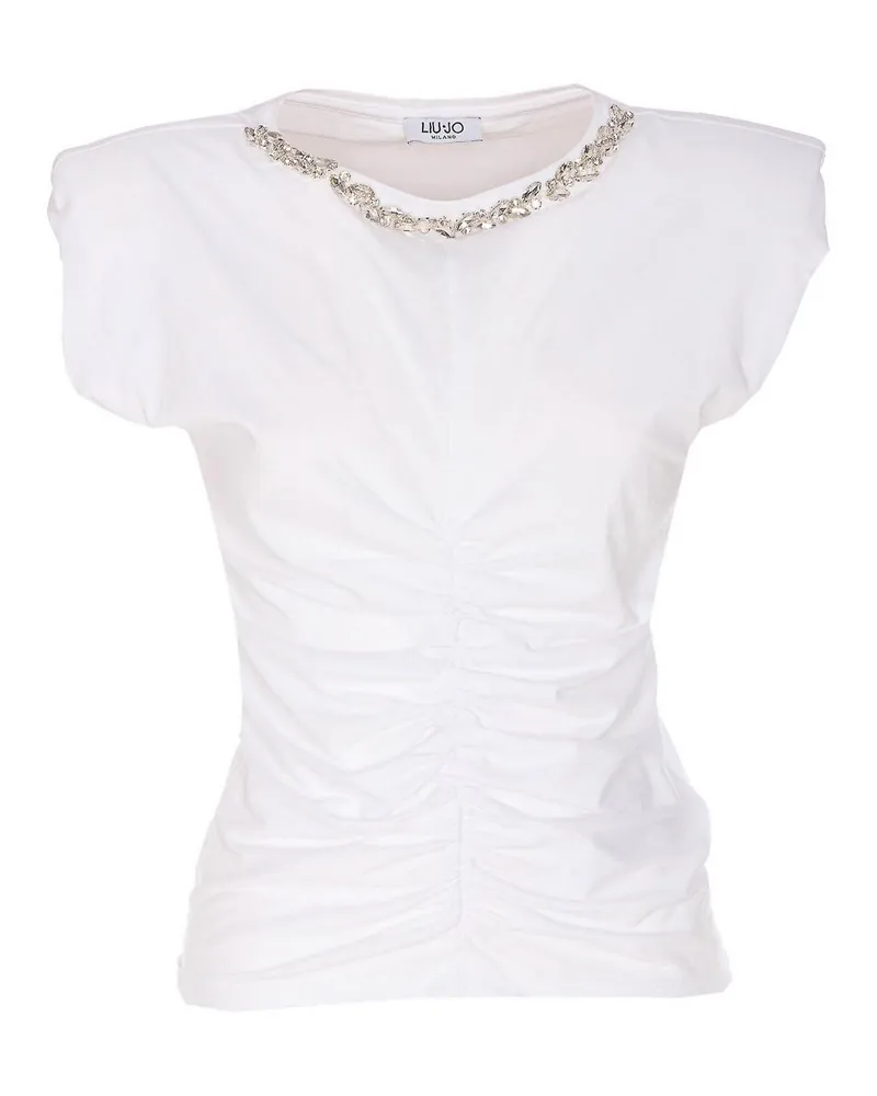 Liu Jo Rundhalspullover - Weiß Weiß