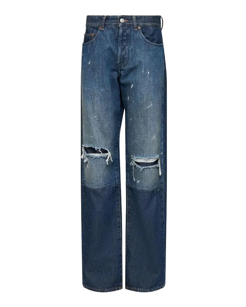 Maison Margiela Straight Leg Jeans - Dunkelblau Dunkelblau