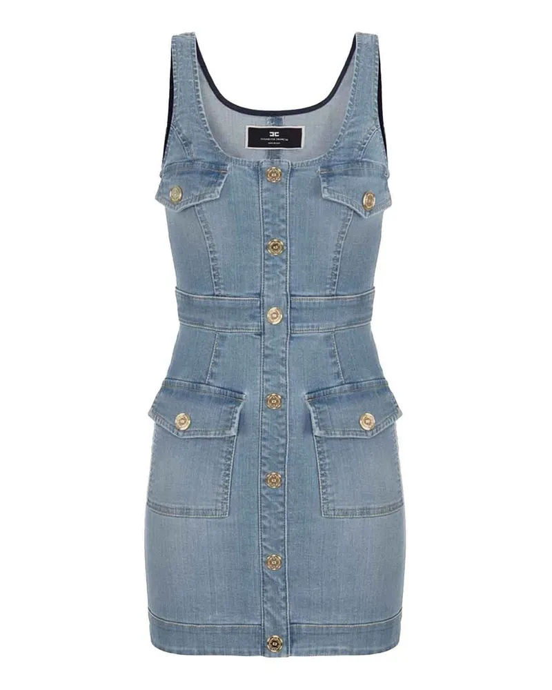 Elisabetta Franchi Knielanges Kleid - Jeansblau Jeansblau
