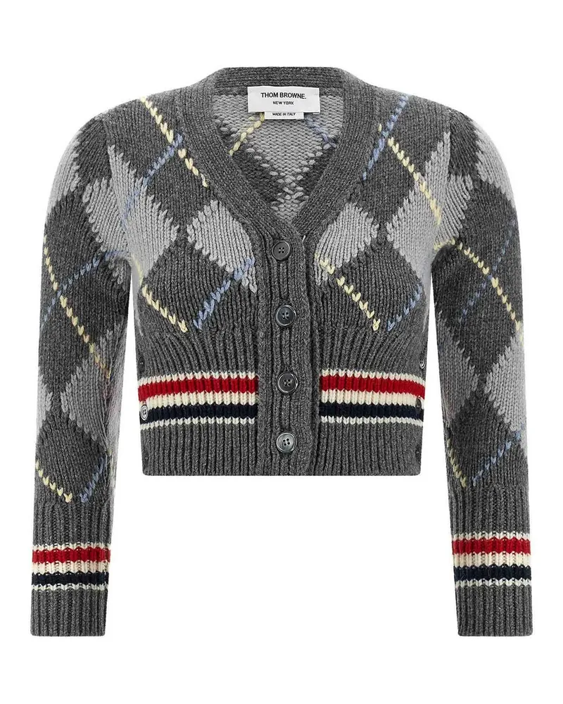 Thom Browne Cardigan - Grau Grau