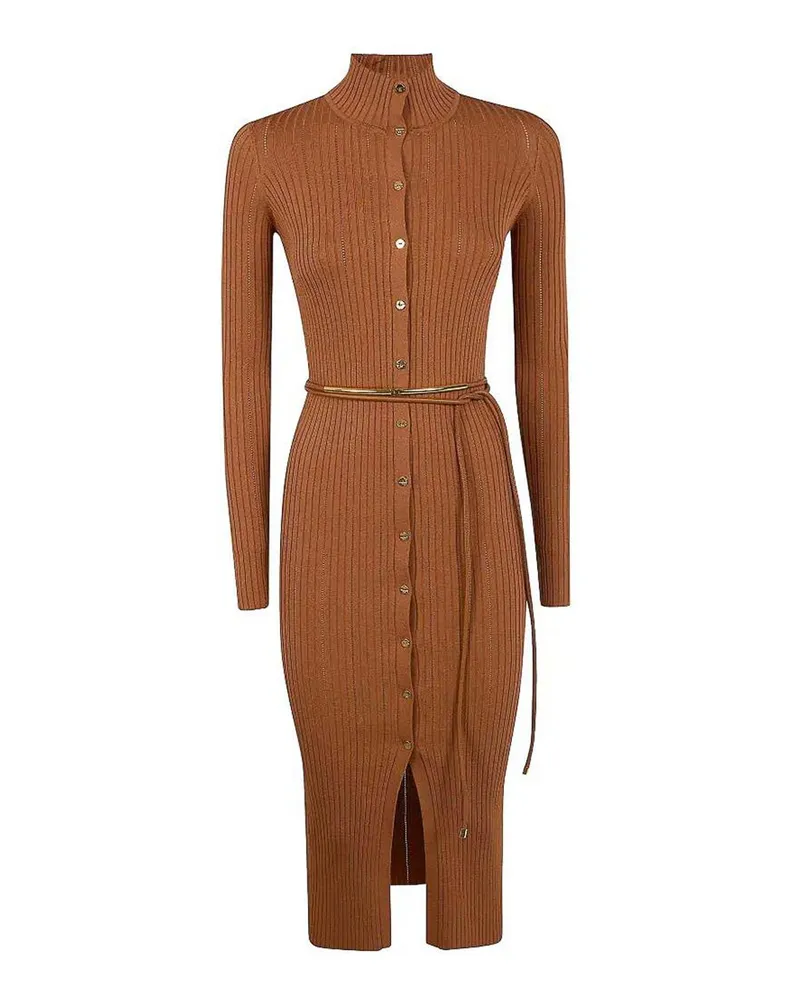 Elisabetta Franchi Knielanges Kleid - Braun Braun
