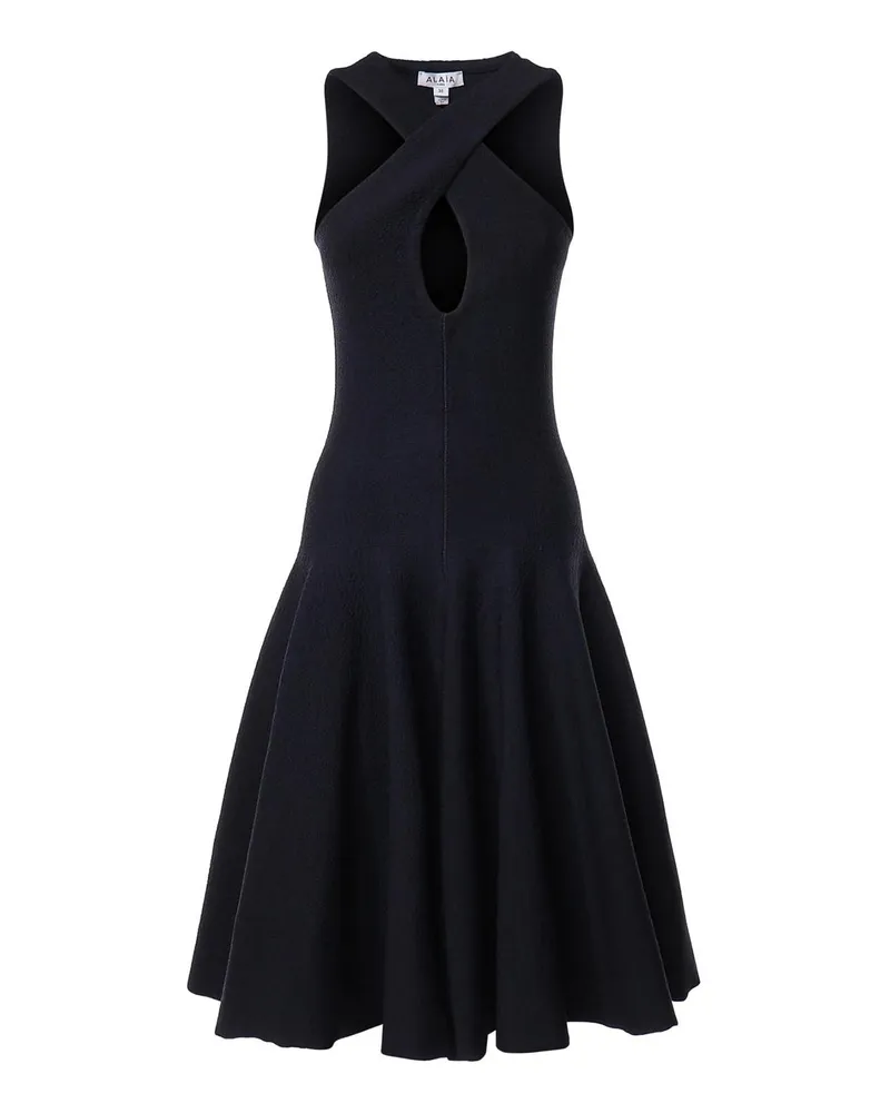 Alaïa Knielanges Kleid - Dunkelblau Dunkelblau