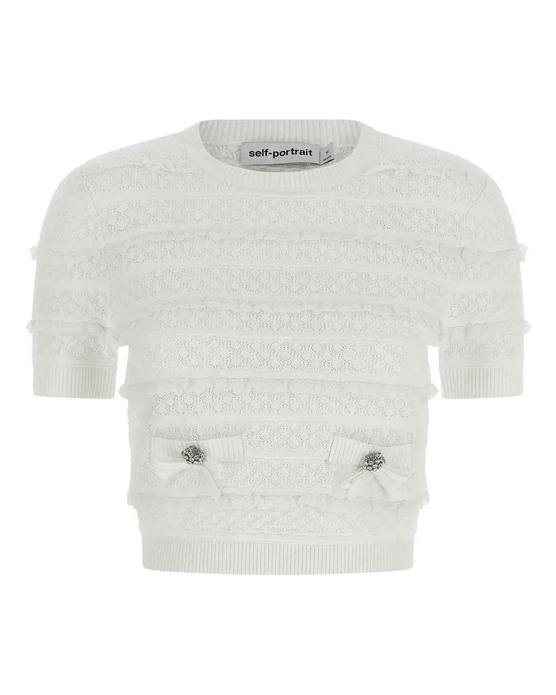 Self-Portrait Top - Weiß Weiß