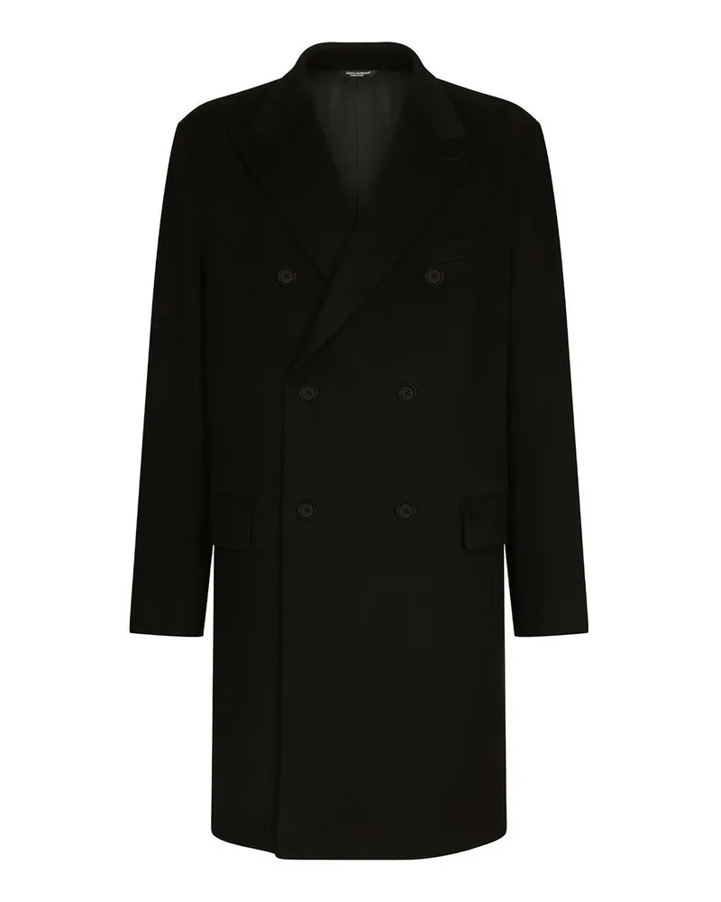 Dolce & Gabbana Knielanger Mantel - Schwarz Schwarz
