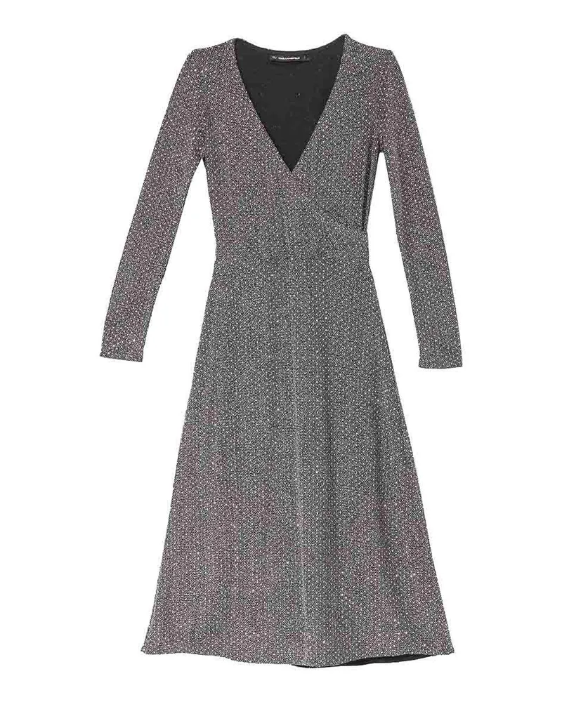 Karl Lagerfeld Knielanges Kleid - Grau Grau