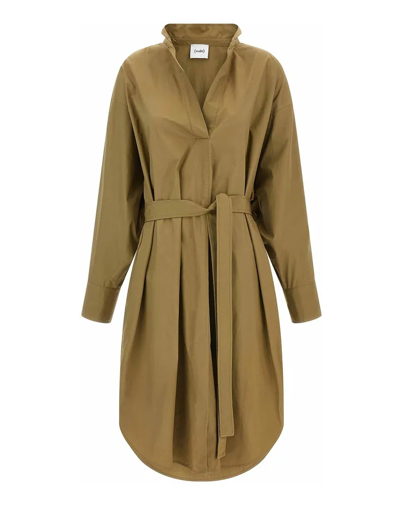 NUDE Knielanges Kleid - Braun Braun