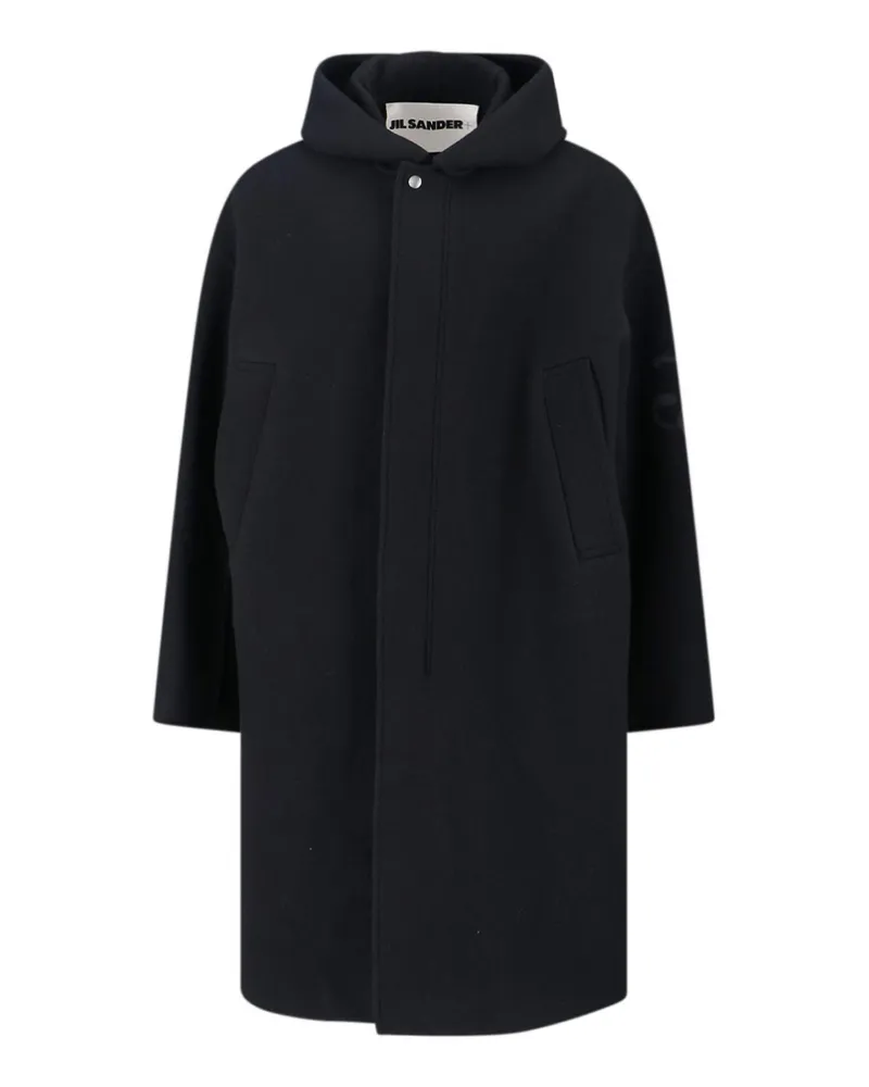 Jil Sander Knielanger Mantel - Schwarz Schwarz