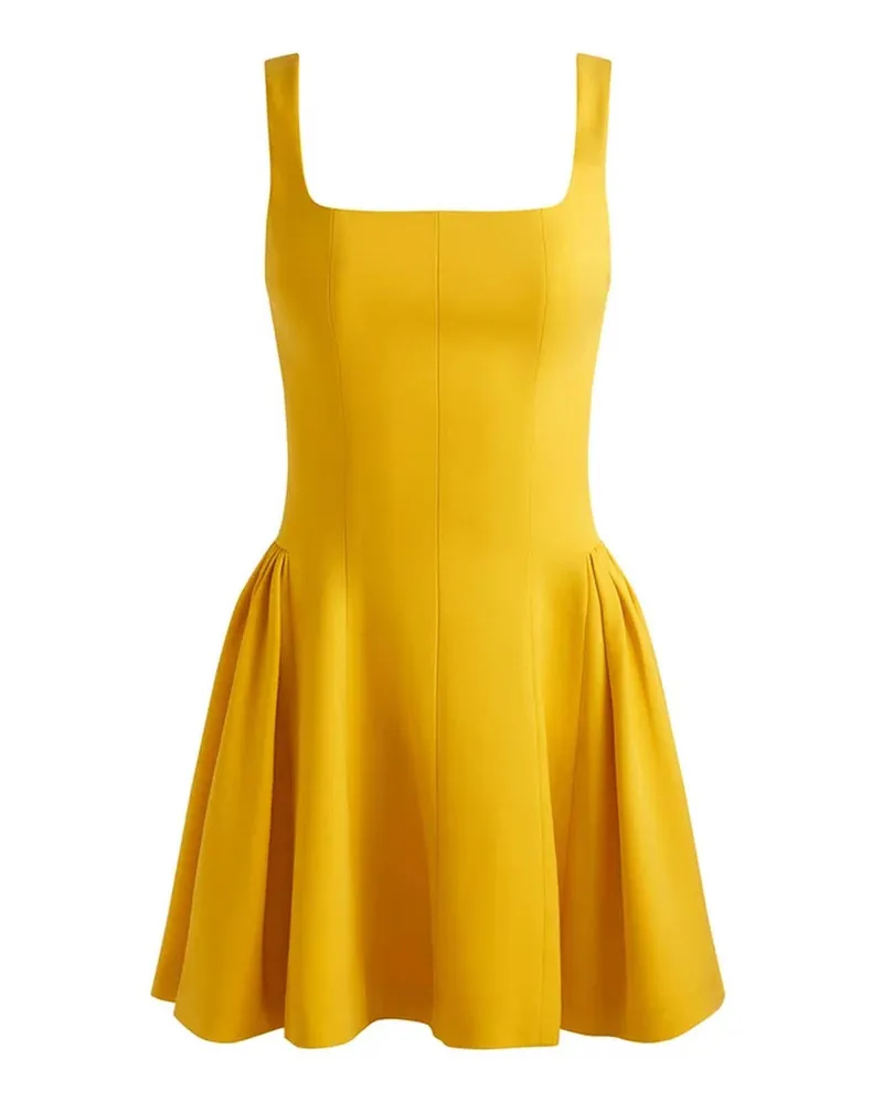 Alice + Olivia Kurzes Kleid - Gelb Gelb