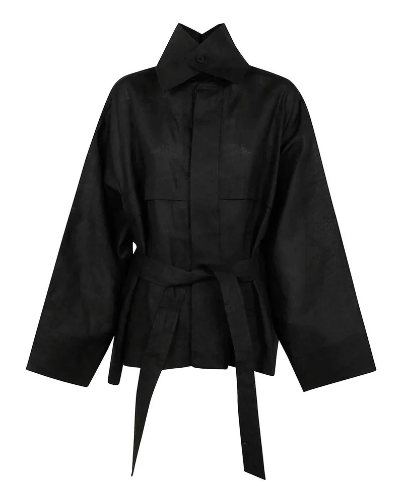 Issey Miyake Casualjacke - Schwarz Schwarz