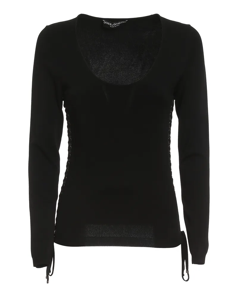 Dolce & Gabbana Rundhalspullover - Schwarz Schwarz