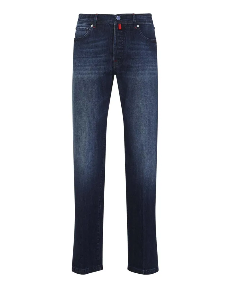Kiton Bootcut Jeans - Blau Blau