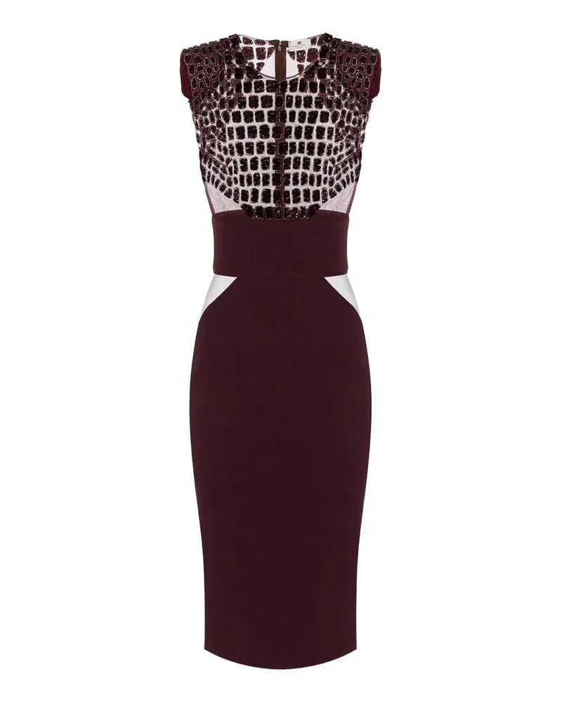 Elisabetta Franchi Knielanges Kleid - Dunkelrot Dunkelrot