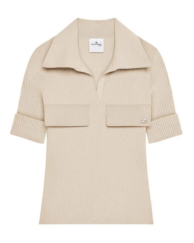 Courrèges Poloshirt - Beige Beige