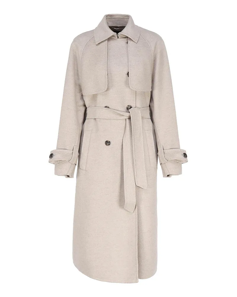 Max Mara Langer Mantel - Beige Beige
