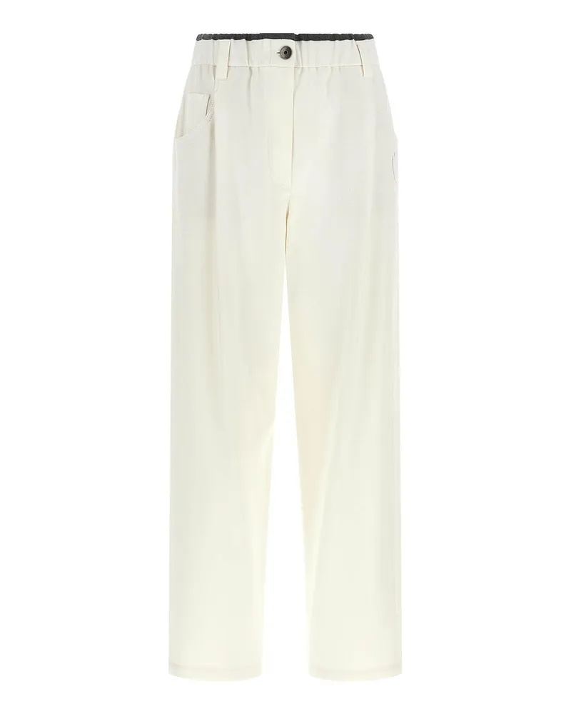 Brunello Cucinelli Casual Hose - Weiß Weiß