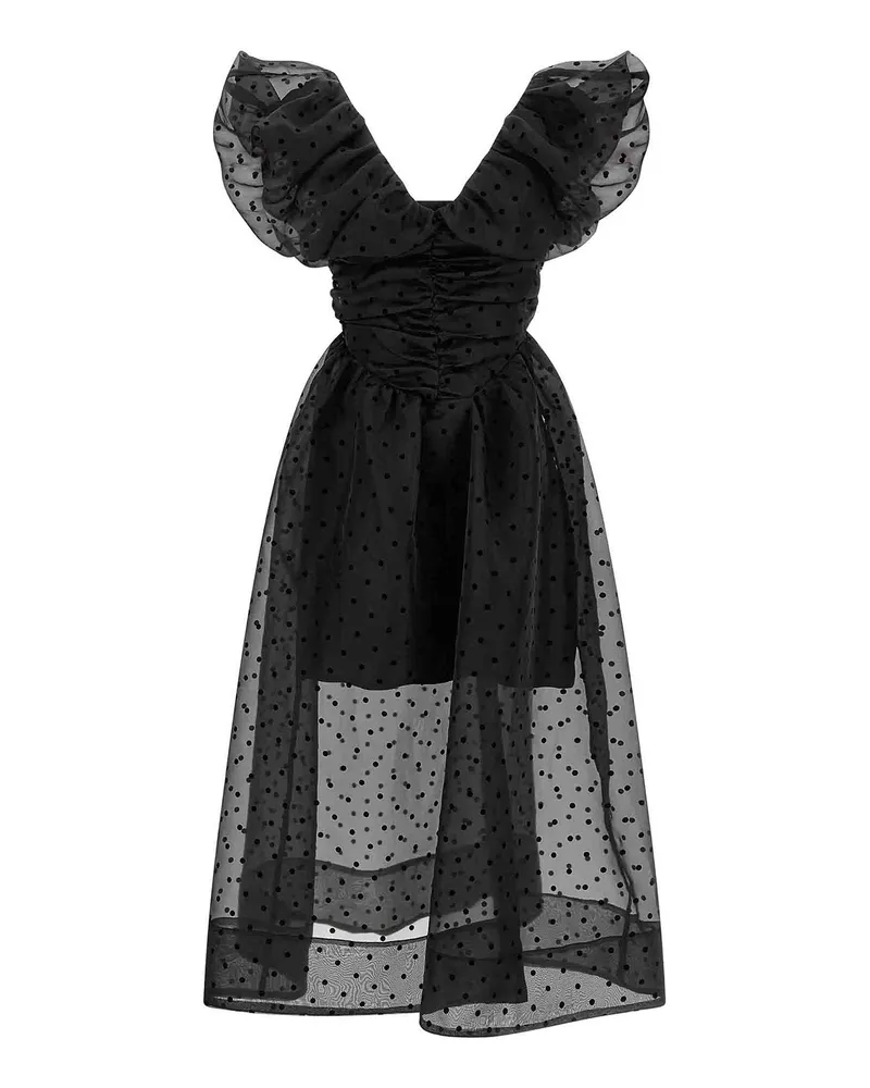 Ganni Knielanges Kleid - Schwarz Schwarz