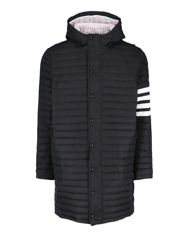 Thom Browne Kurzer Mantel - Schwarz Schwarz