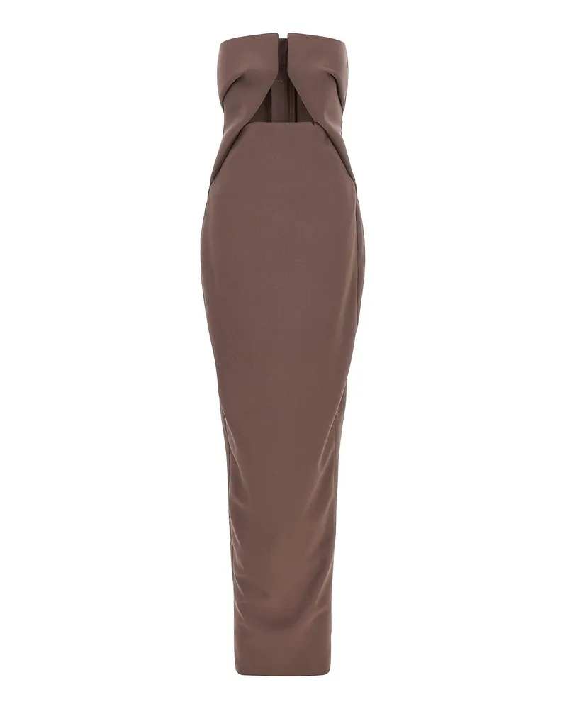 Rick Owens Knielanges Kleid - Braun Braun