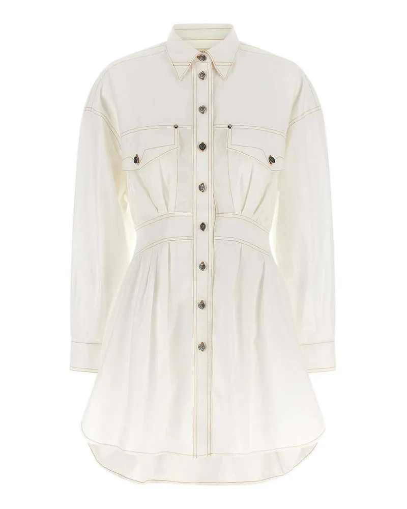 Versace Knielanges Kleid - Weiß Weiß