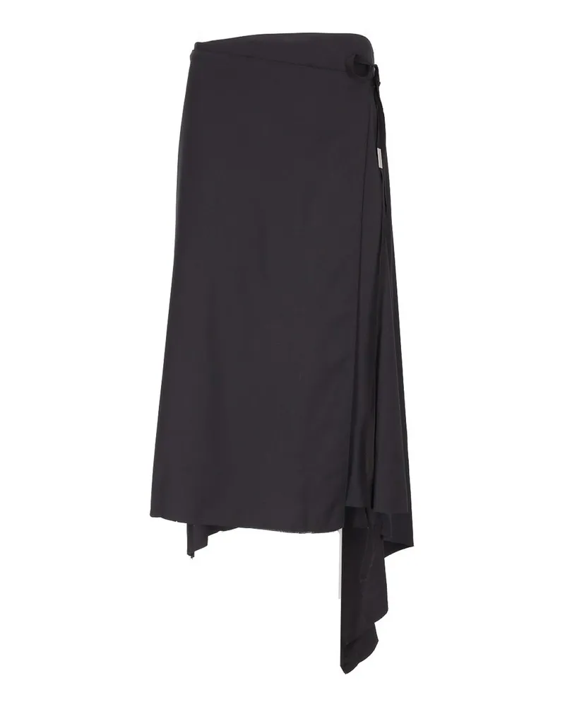 Ann Demeulemeester Midirock - Schwarz Schwarz