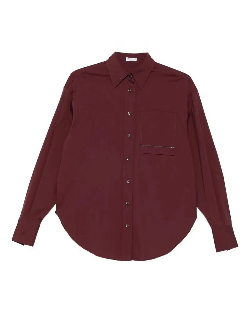 Brunello Cucinelli Hemd - Dunkelrot Dunkelrot