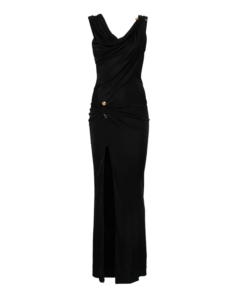 Versace Knielanges Kleid - Schwarz Schwarz