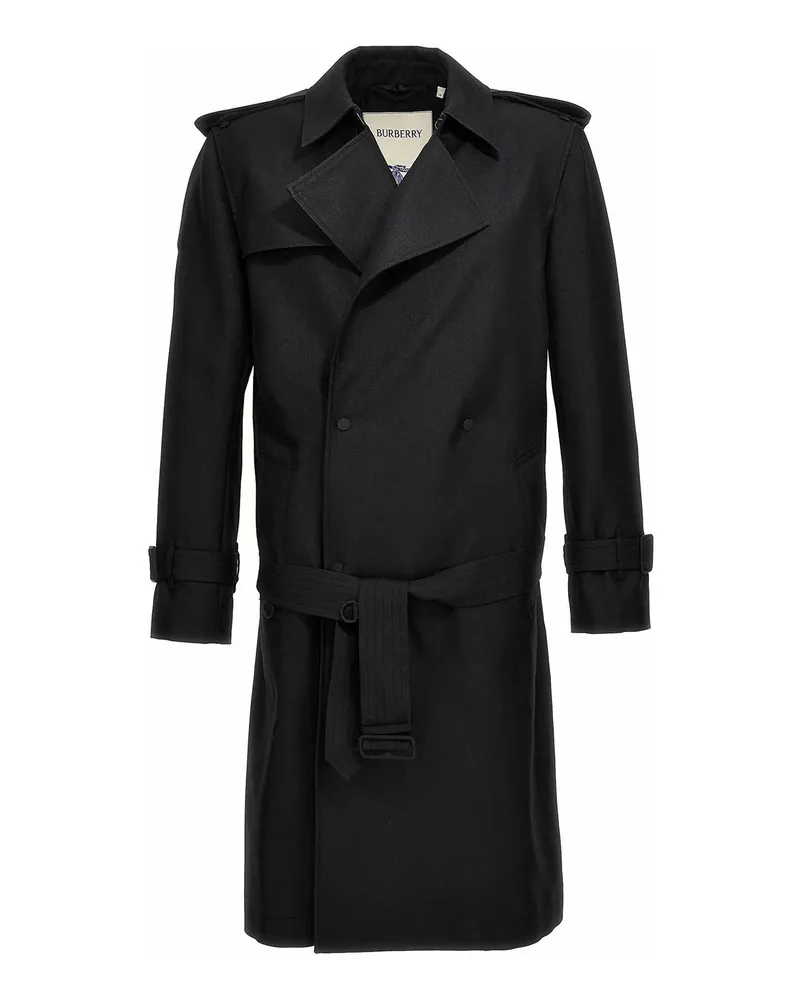 Burberry Kurzer Mantel - Schwarz Schwarz