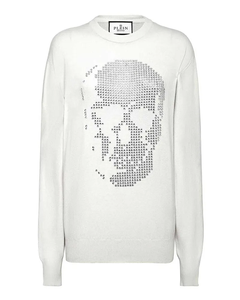 Philipp Plein Rundhalspullover - Weiß Weiß