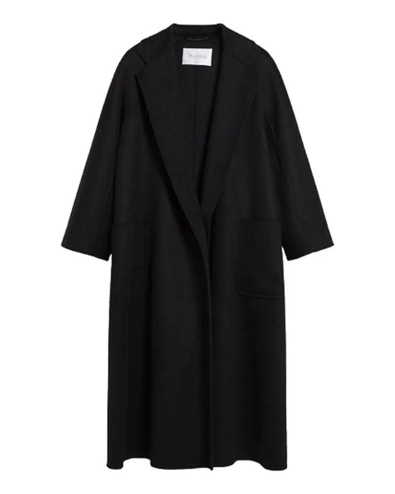 Max Mara Knielanger Mantel - Schwarz Schwarz