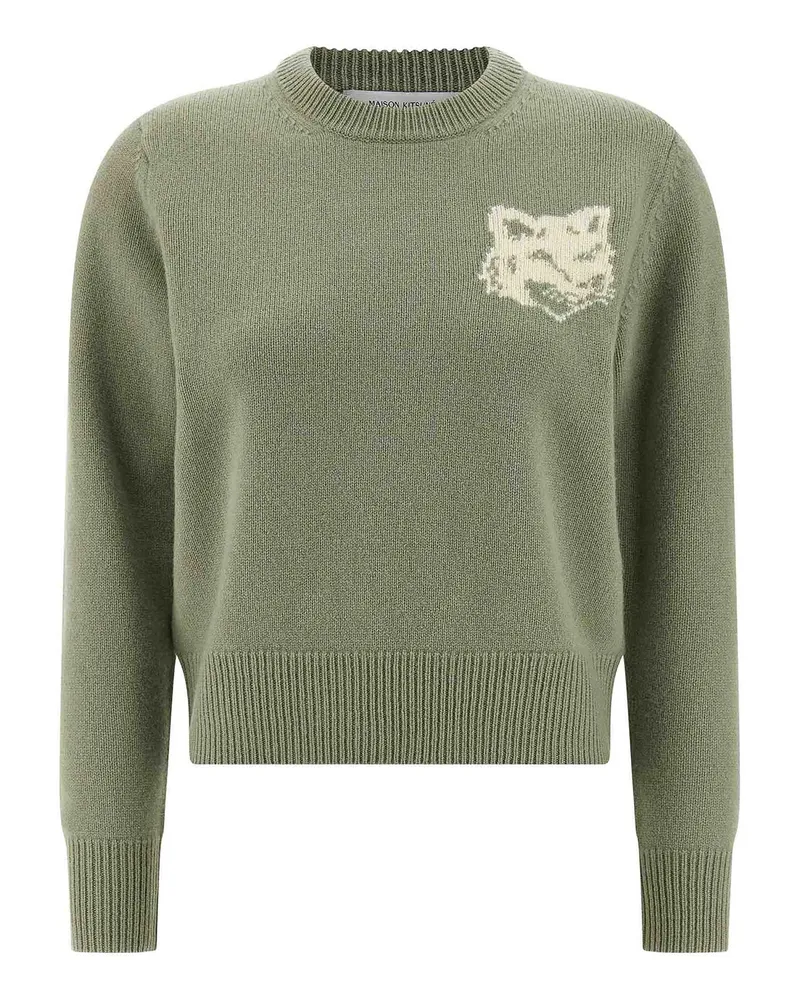 Kitsuné Rundhalspullover - Grün Grün