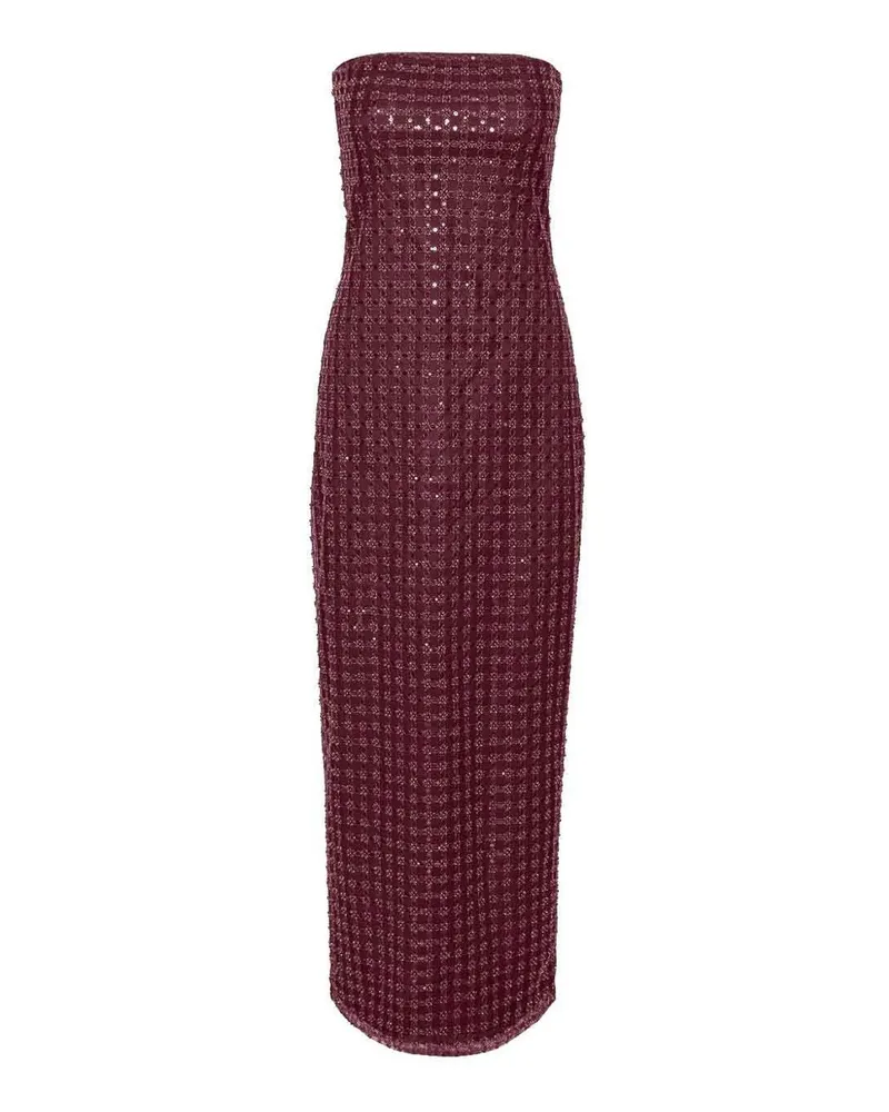 ROTATE Birger Christensen Maxikleid - Dunkelrot Dunkelrot