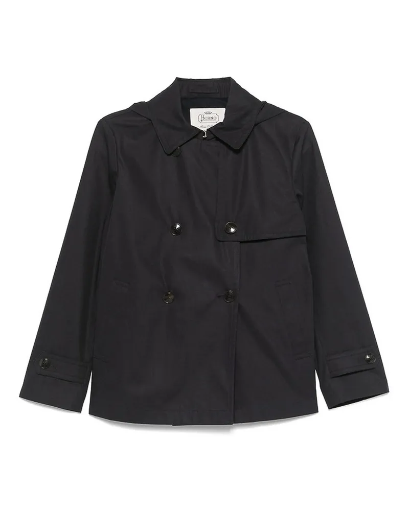 Herno Knielanger Mantel - Blau Blau