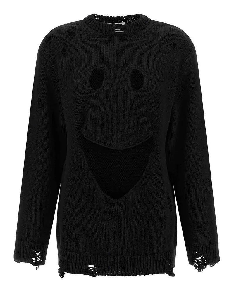 Moschino Rundhalspullover - Schwarz Schwarz