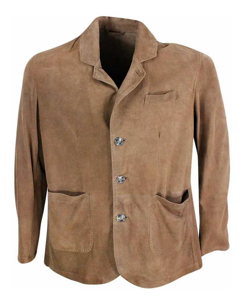 BARBA Lederjacke - Braun Braun
