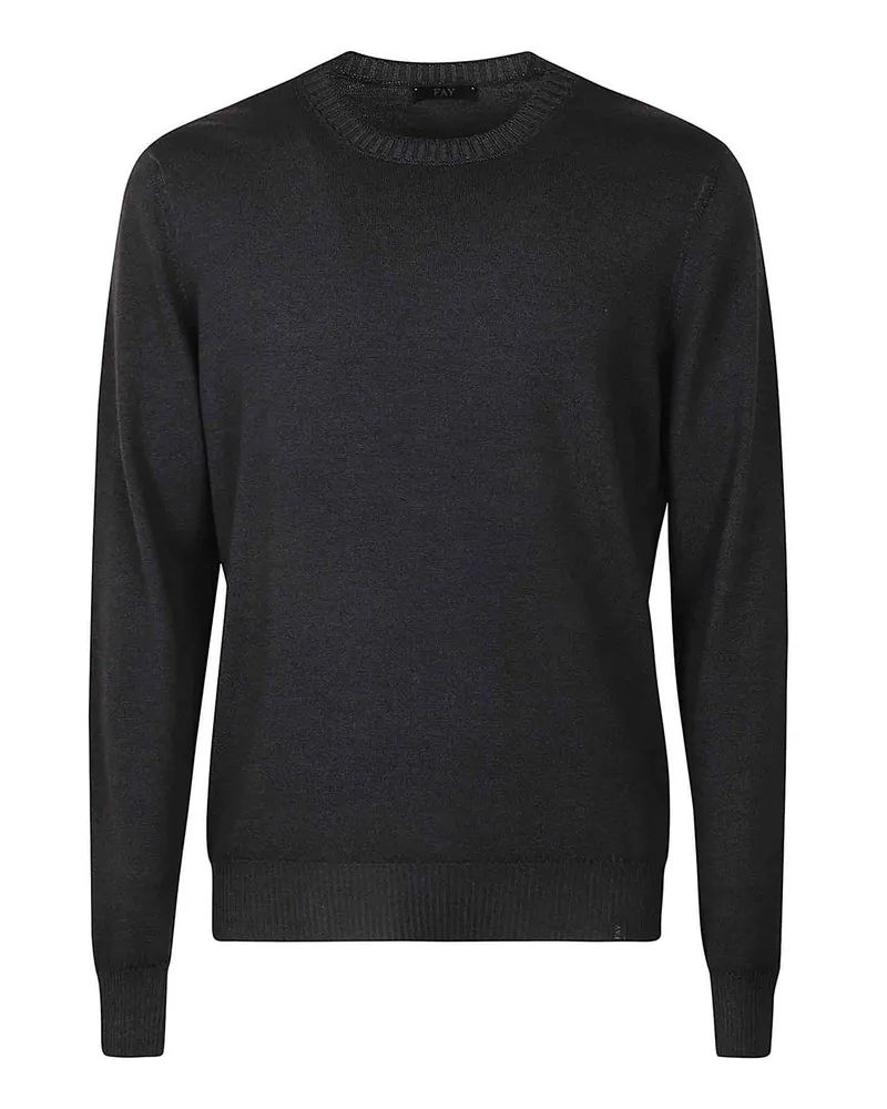 Fay U-Boot-Pullover - Schwarz Schwarz
