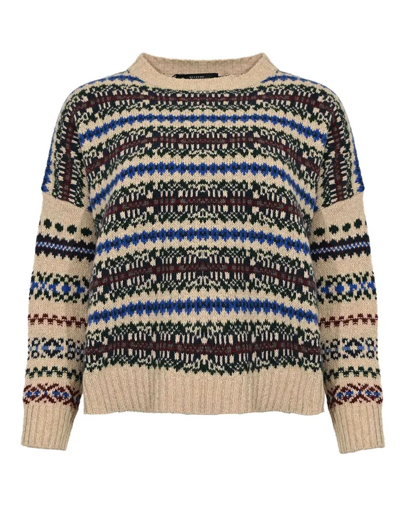 Max Mara Rundhalspullover - Beige Beige