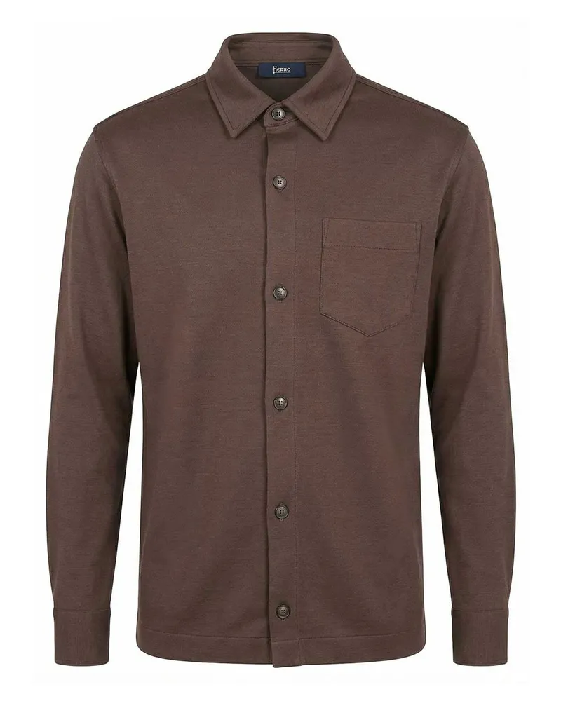 Herno Poloshirt - Dunkelbraun Dunkelbraun