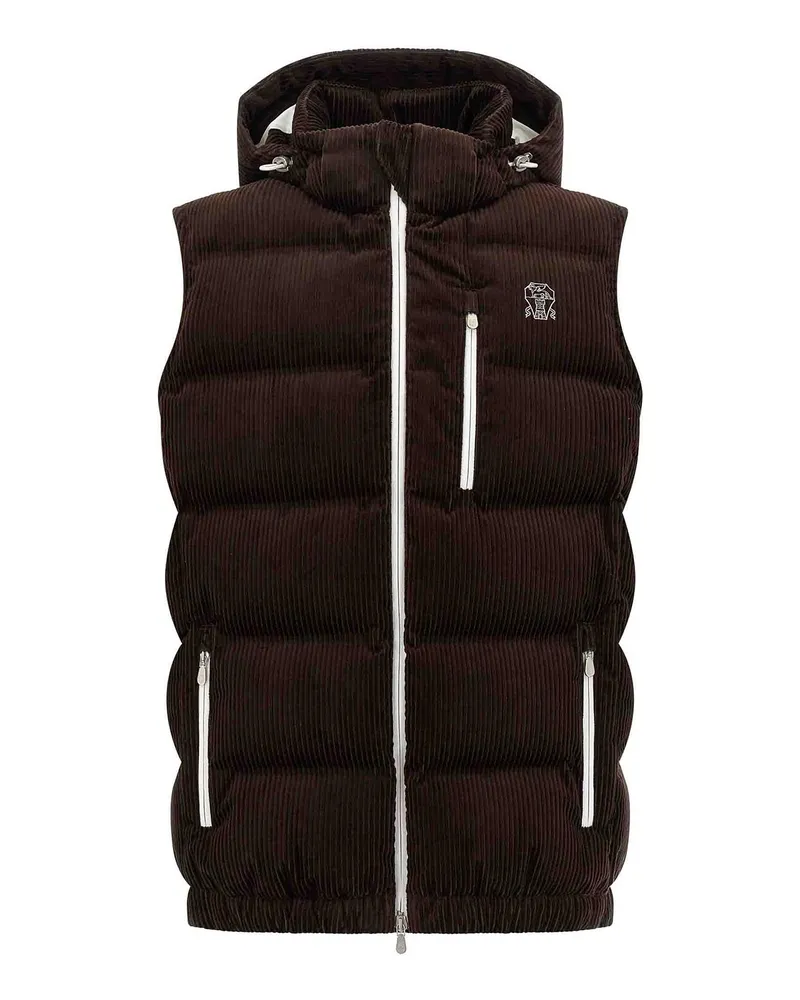 Brunello Cucinelli Weste - Braun Braun