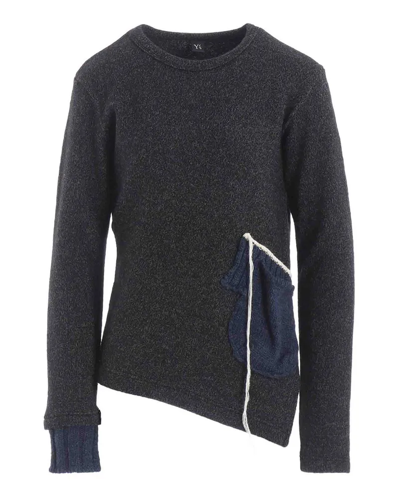 Yohji Yamamoto Rundhalspullover - Schwarz Schwarz