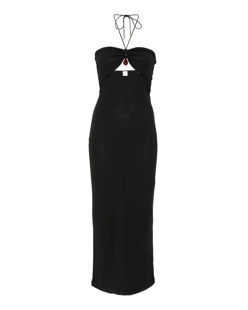 Nanushka Knielanges Kleid - Schwarz Schwarz