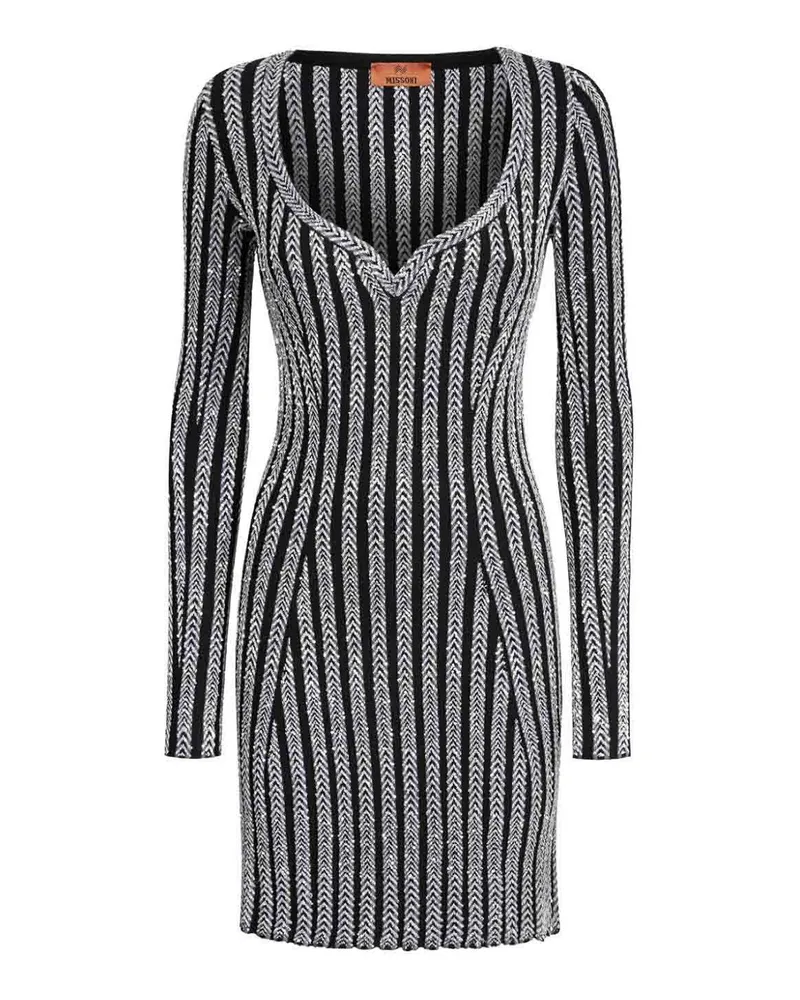 Missoni Kurzes Kleid - Silber Silber