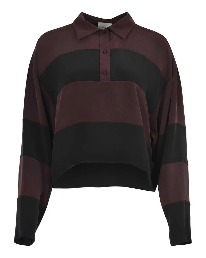 ALYSI Poloshirt - Dunkelrot Dunkelrot