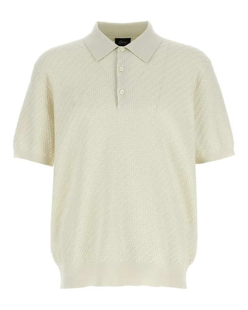 Brioni Poloshirt - Weiß Weiß